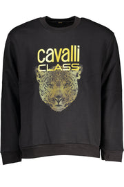 CAVALLI CLASS WOMEN'S ZIPLESS SWEATSHIRT BLACK-Felpe-CAVALLI CLASS-BLACK-S-Urbanheer