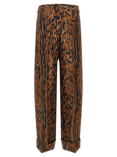 Alberto Biani Lynx Print Pants