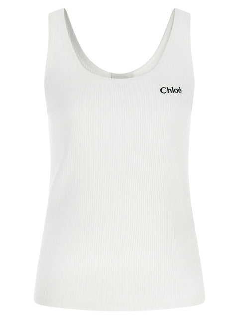 Chloé Logo Embroidery Top