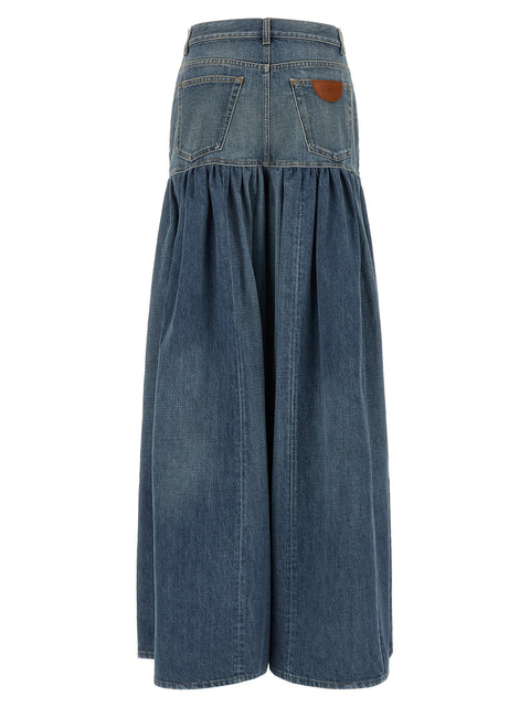 Chloé Balloon Denim Skirt