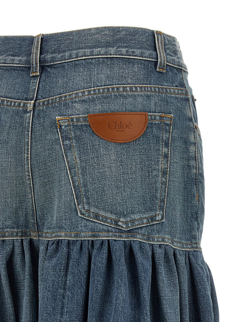 Chloé Balloon Denim Skirt