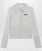 Chloé Slim-fit logo wool cardigan in Sweet Grey