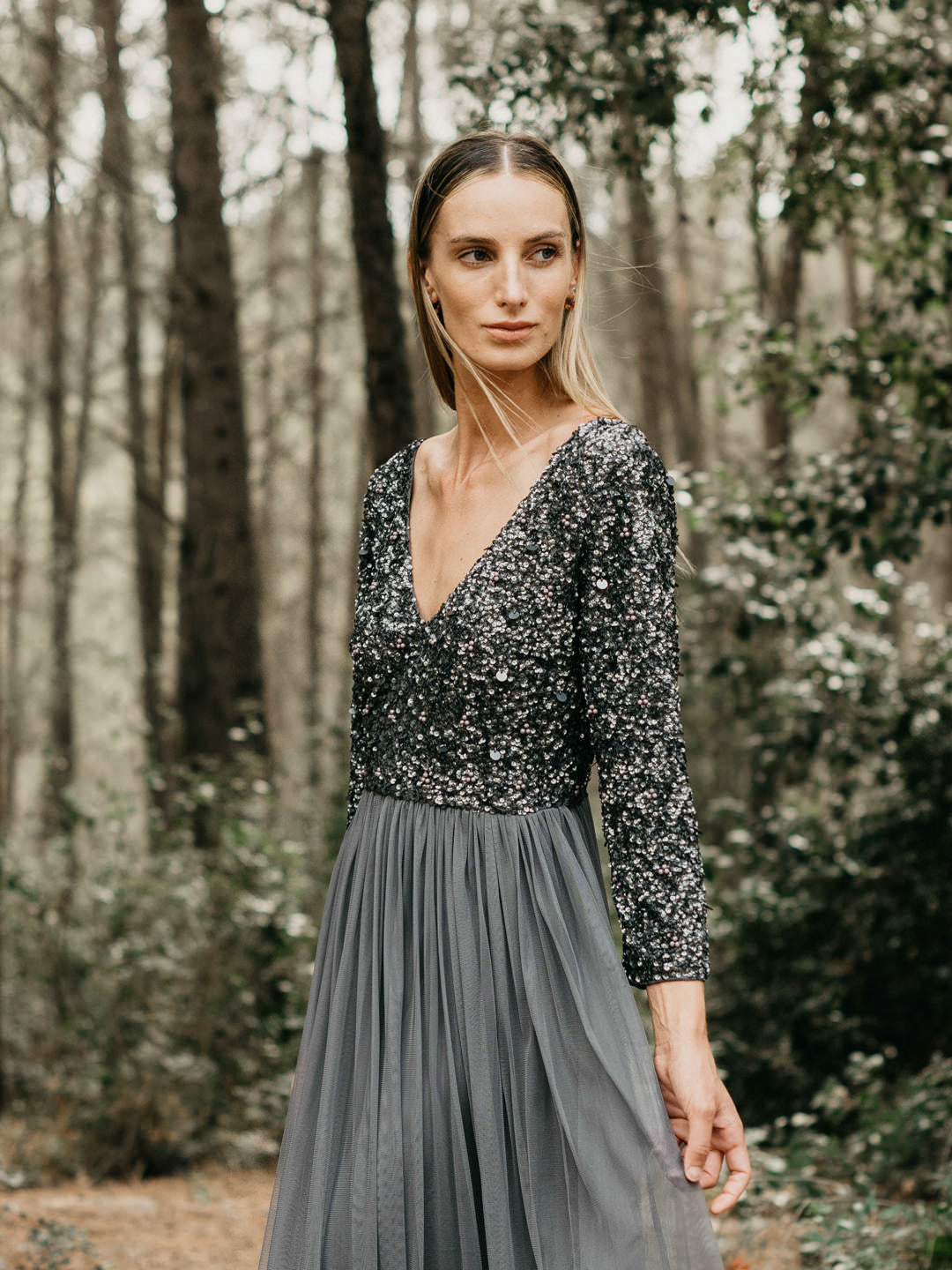 CHANTY MAXI-LONG DRESSES-Ceylan Bcn-DARK GRAY-XXS-Urbanheer