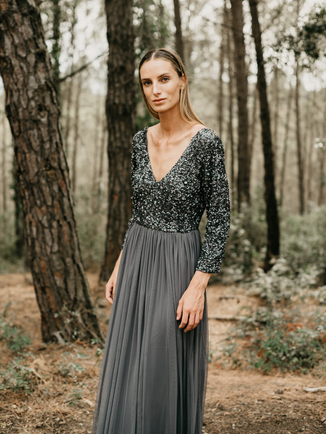 CHANTY MAXI-LONG DRESSES-Ceylan Bcn-DARK GRAY-XXS-Urbanheer