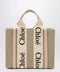 Chloé Woody little bag in beige canvas