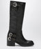 Chloé Dakota knee-high biker boots in black leather