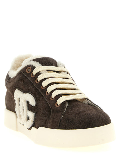 Dolce & Gabbana Shearling Low.top Sneakers