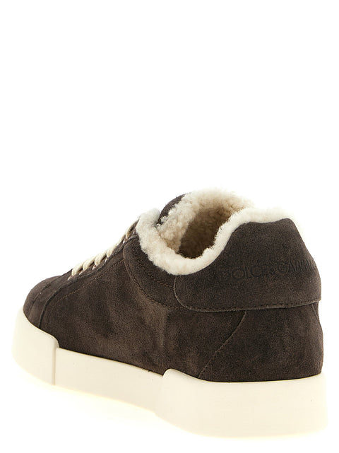 Dolce & Gabbana Shearling Low.top Sneakers