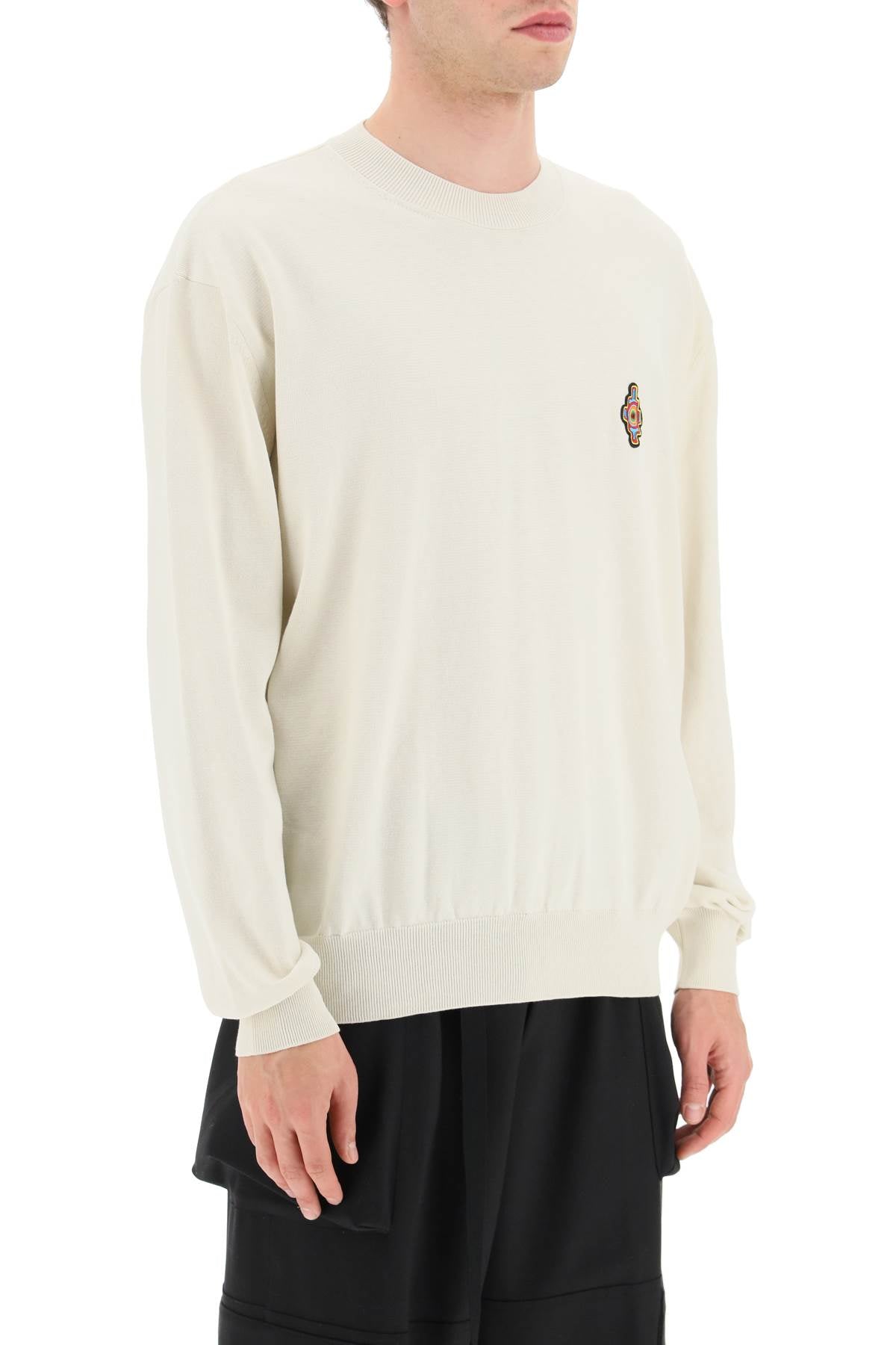 Marcelo Burlon Sunset Cross Cotton Sweater-Marcelo Burlon-White-L-Urbanheer