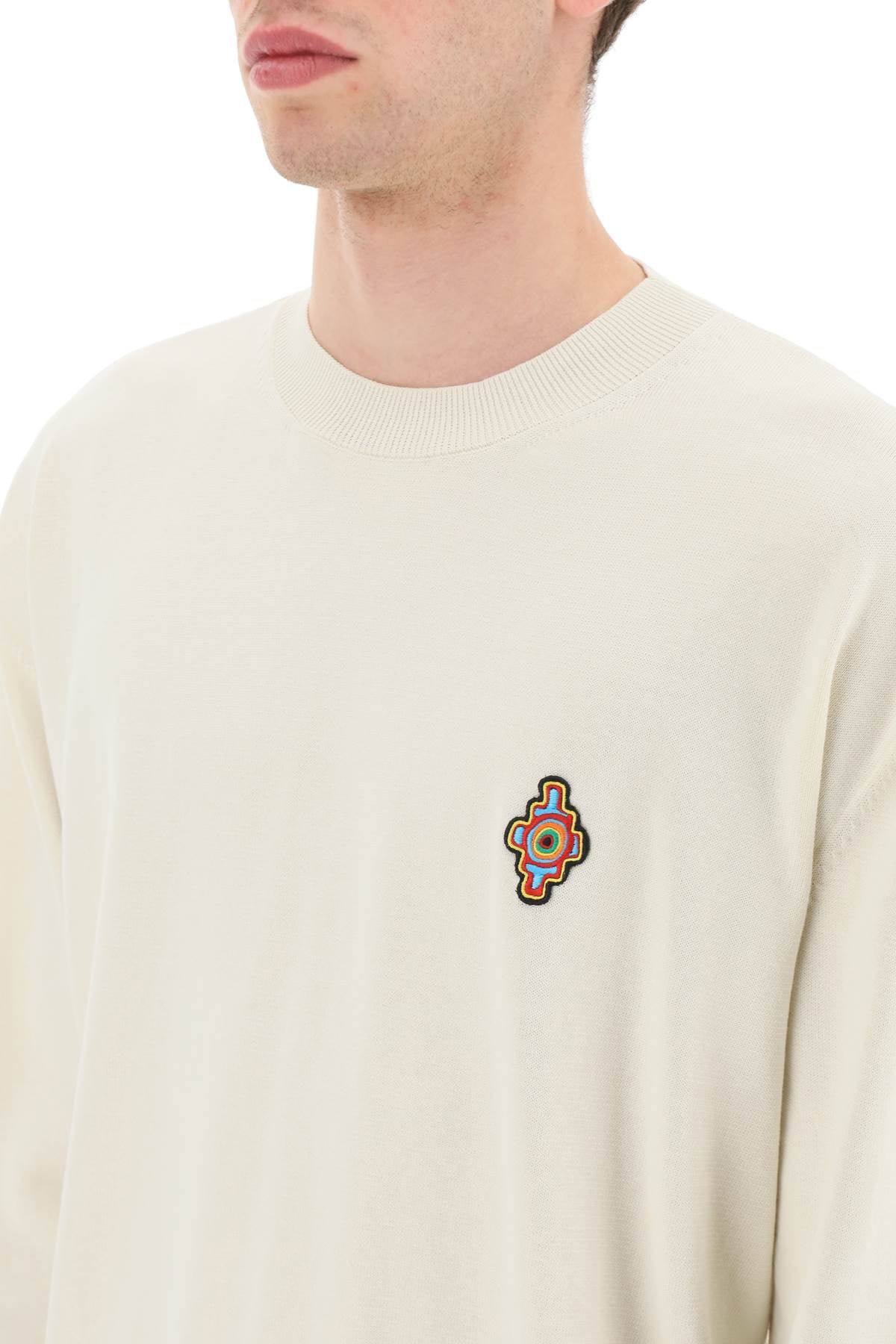 Marcelo Burlon Sunset Cross Cotton Sweater-Marcelo Burlon-White-L-Urbanheer