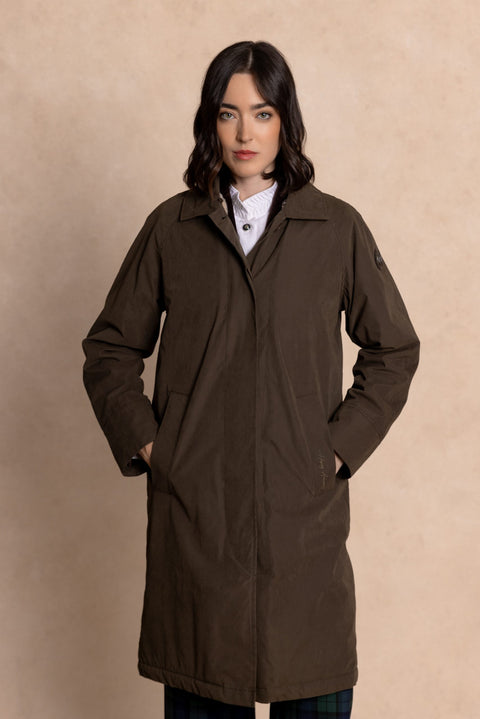 COBH Coat with Camel-Effect Fur Interior and Fur Collar