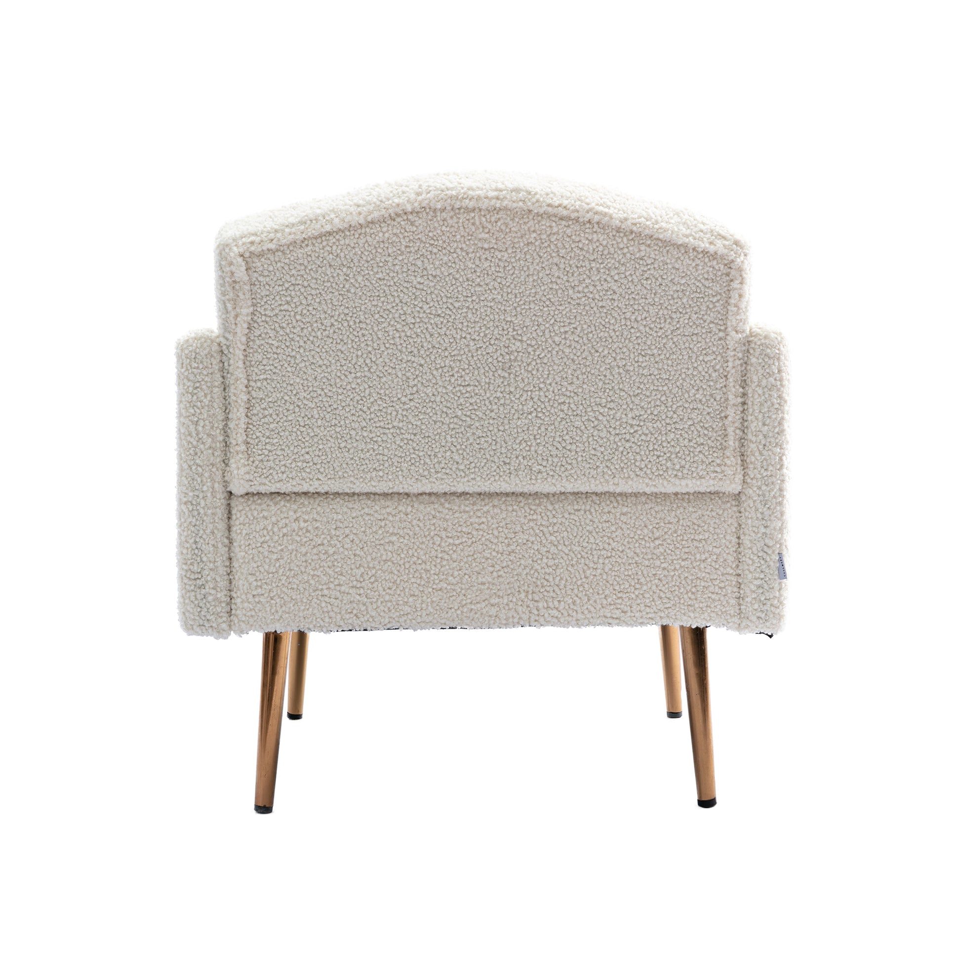 COOLMORE Modern Accent Chair with Arms, Tufted Decorative Fabric Armchair with Gold Metal Legs,-UH Decor-Default-Urbanheer