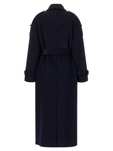 Elisabetta Franchi Double-breasted Belted Coat