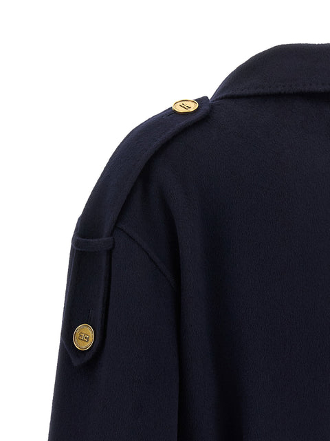 Elisabetta Franchi Double-breasted Belted Coat