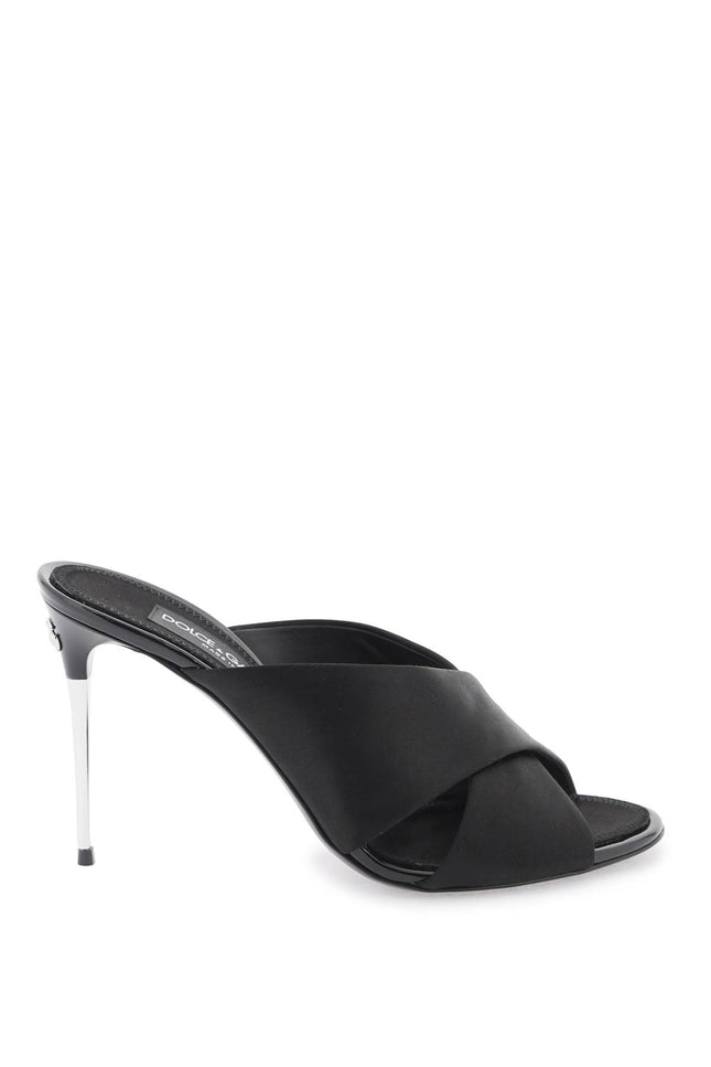 Dolce & gabbana satin mules with metal heel.-Mules-Dolce & Gabbana-37-Urbanheer