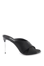 Dolce & Gabbana Satin Mules With Metal Heel.-Mules-Dolce & Gabbana-37-Urbanheer