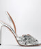 Aquazzura Ce Soir silver sandals in nappa leather