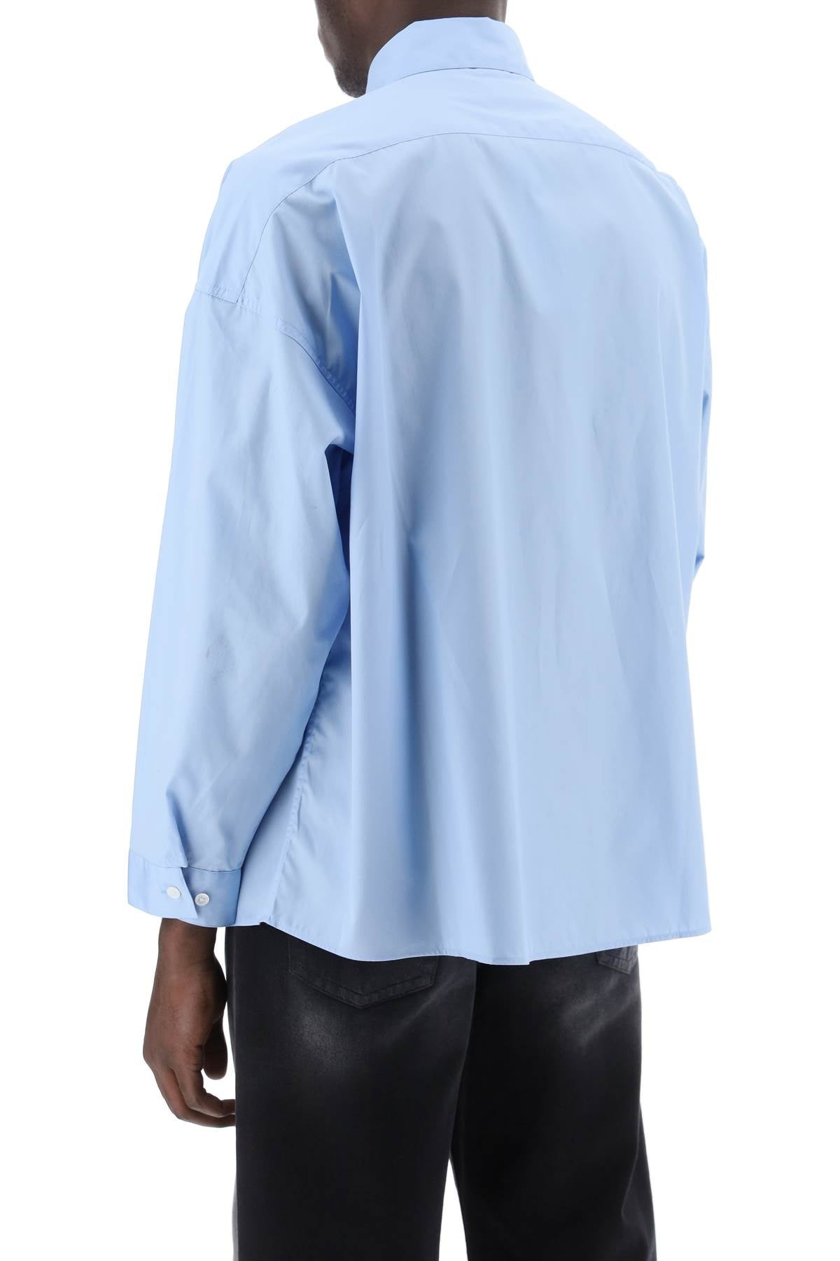 Marni Boxy Shirt With Italian Collar-Marni-Light blue-48-Urbanheer