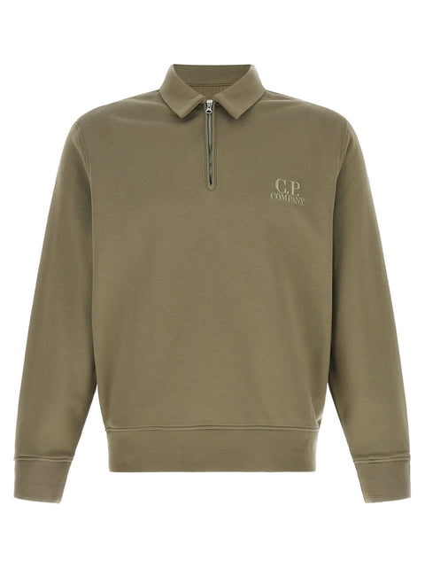 C.p. Company Grey Cotton Fleece Sweatshirt