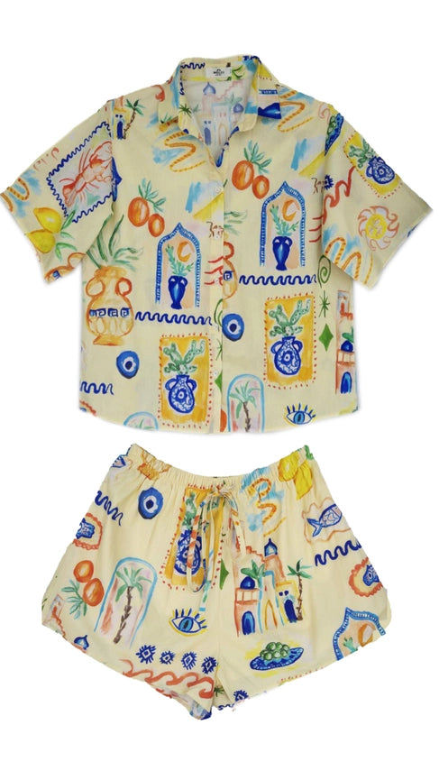 Cairo Two Piece Set 100% Cotton-Set-Melci Studio-XS-Urbanheer