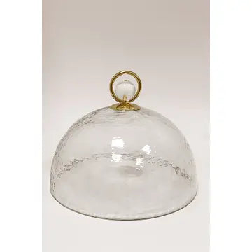 Cake Dome Gold with Clear Ball Knob