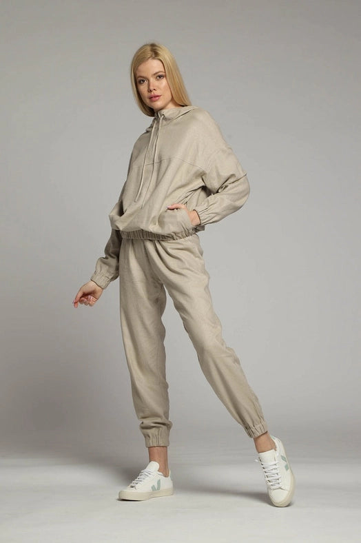 California Linen Hoodie Sweatshirt in Sand-Sweatshirt-Truly Linen-XS-Sand-Urbanheer