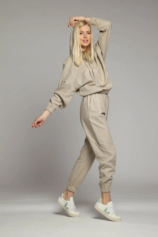 California Linen Hoodie Sweatshirt in Sand-Sweatshirt-Truly Linen-XS-Sand-Urbanheer