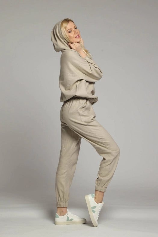 California Linen Hoodie Sweatshirt in Sand-Sweatshirt-Truly Linen-XS-Sand-Urbanheer