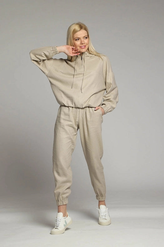 California Linen Hoodie Sweatshirt in Sand-Sweatshirt-Truly Linen-XS-Sand-Urbanheer