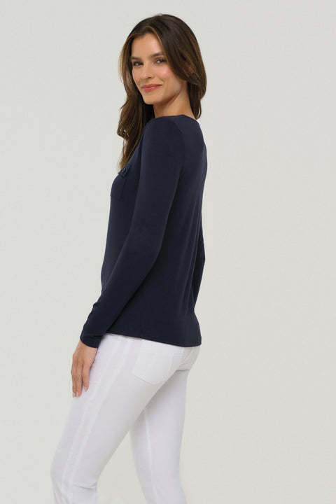 Calista Roll up Henley Top