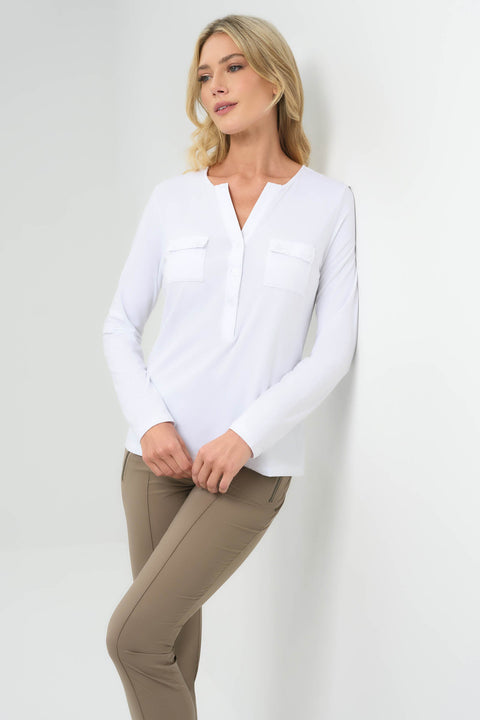 Calista Roll up Henley Top