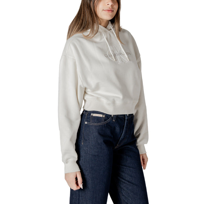 Calvin Klein Jeans Women Sweatshirts-Clothing Sweatshirts-Calvin Klein Jeans-white-XS-Urbanheer