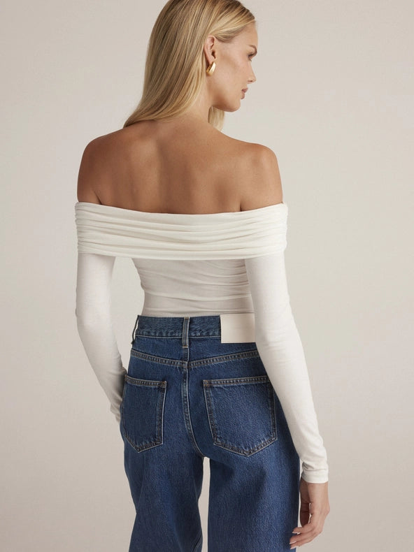 Cambria Bodysuit-Bodysuit-CLYQUE-S-IVORY-Urbanheer