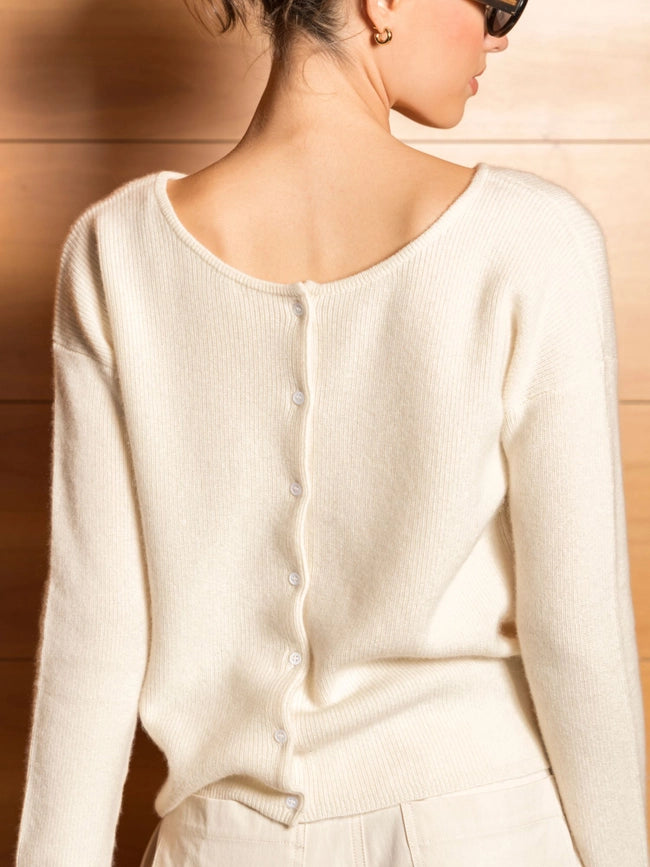 Camille Cardigan Ivory-Cardigan-Bel Cashmere S.C.-XL-Ivory-Urbanheer