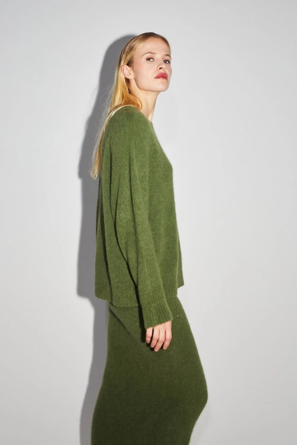 Camille Khaki Mermaid Skirt-Skirt-IMPREVU-XS-Urbanheer