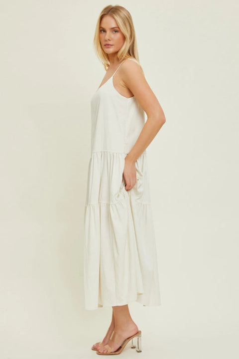Camisole Dress CREAM-Dress-Baevely by Wellmade USA-S-CREAM-Urbanheer