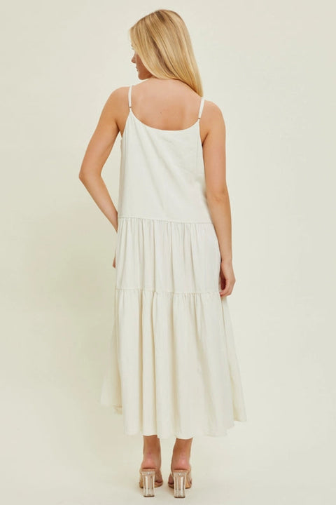 Camisole Dress CREAM-Dress-Baevely by Wellmade USA-S-CREAM-Urbanheer