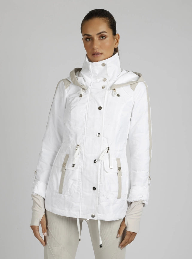 Camo Anorak - Sport (Shorter Length) Gold Trims-Anorak-Blanc Noir-XS-White Pumice-Urbanheer