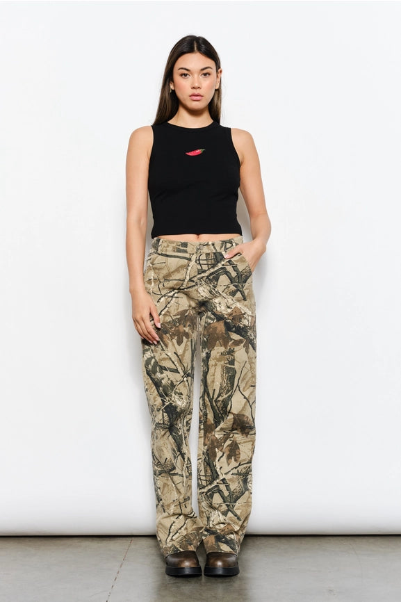 Camo Twill Pants-Pants-Pretty Garbage-S-Khaki-Urbanheer