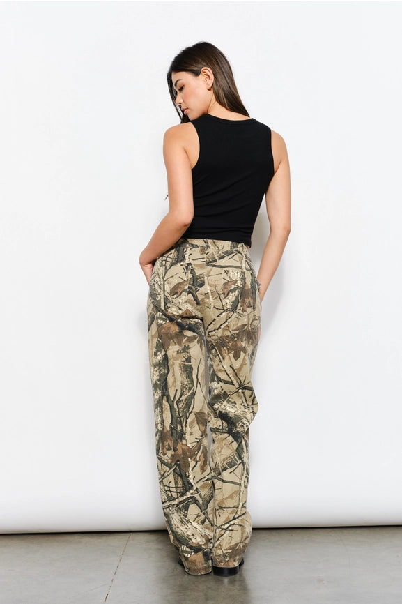 Camo Twill Pants-Pants-Pretty Garbage-S-Khaki-Urbanheer