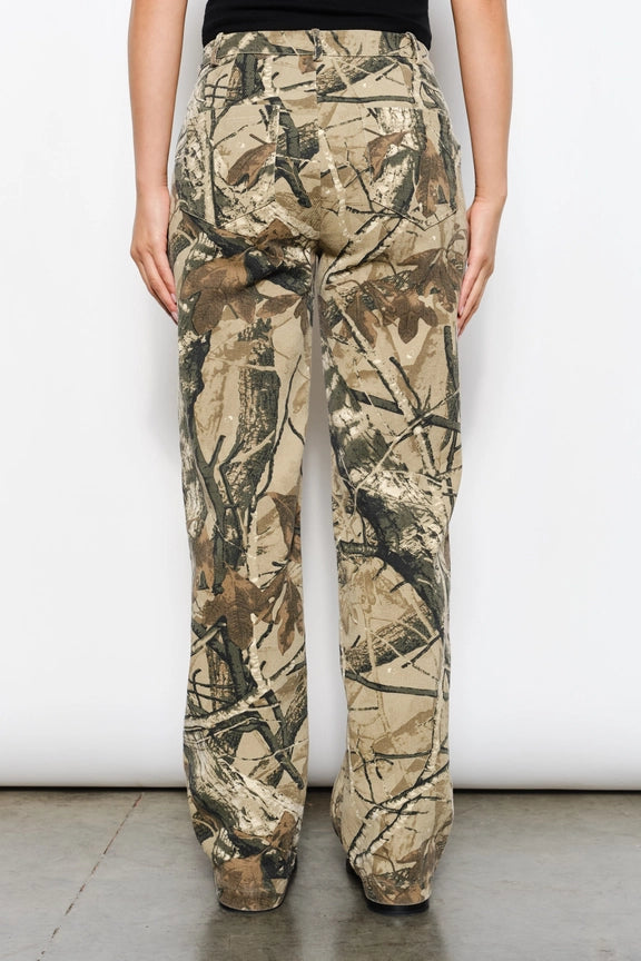 Camo Twill Pants-Pants-Pretty Garbage-S-Khaki-Urbanheer