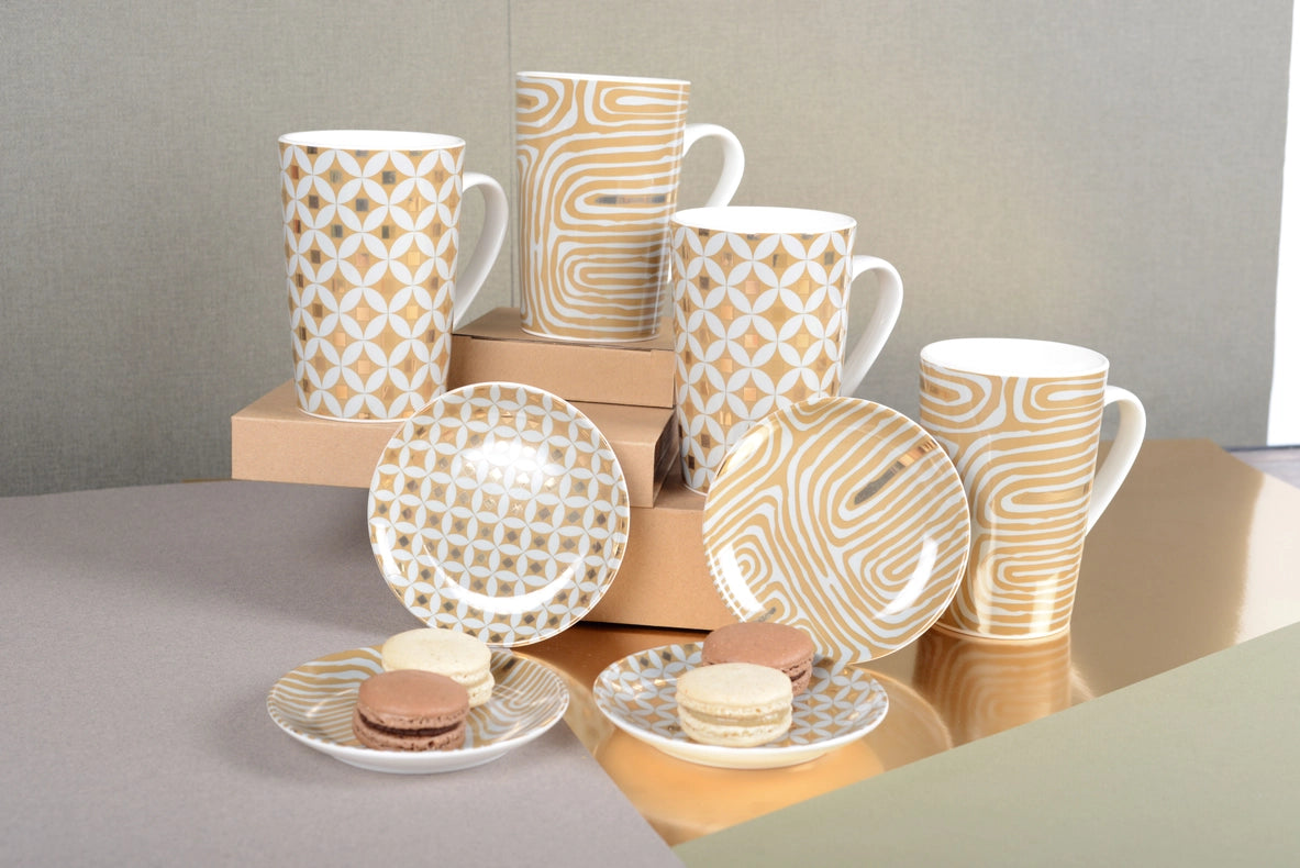 Cancun Mug - Set of 4-Mugs-AULICA-8.5 x 6.8 x 12.7-Urbanheer