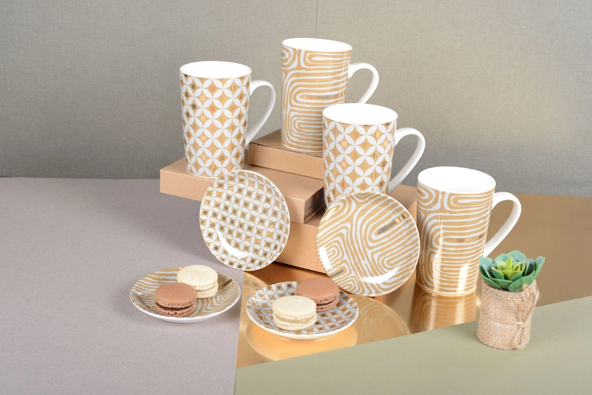 Cancun Mug - Set of 4-Mugs-AULICA-8.5 x 6.8 x 12.7-Urbanheer