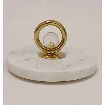 Canister with Marble Lid and Clear Ball Knob (3 Sizes)