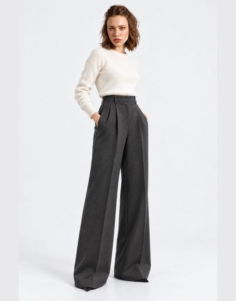 Cannes Baggy Trousers - Grey