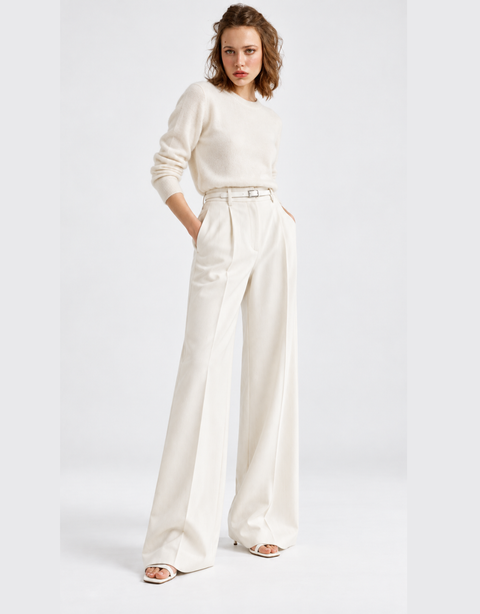 Cannes Baggy Trousers - Ivory