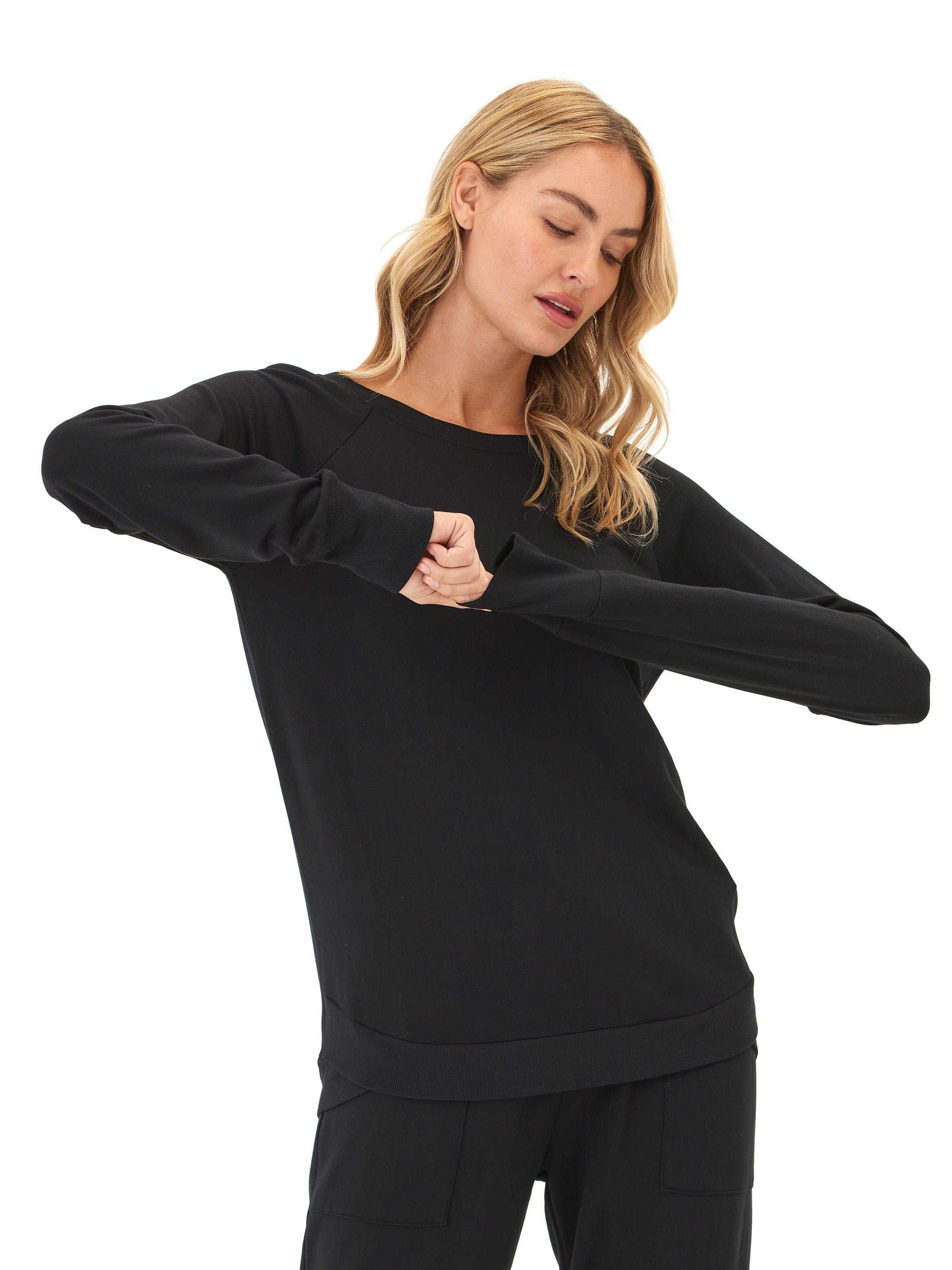 Cannon Feather Fleece Tulip Hem Tunic Sweatshirt