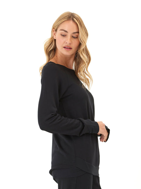 Cannon Feather Fleece Tulip Hem Tunic Sweatshirt