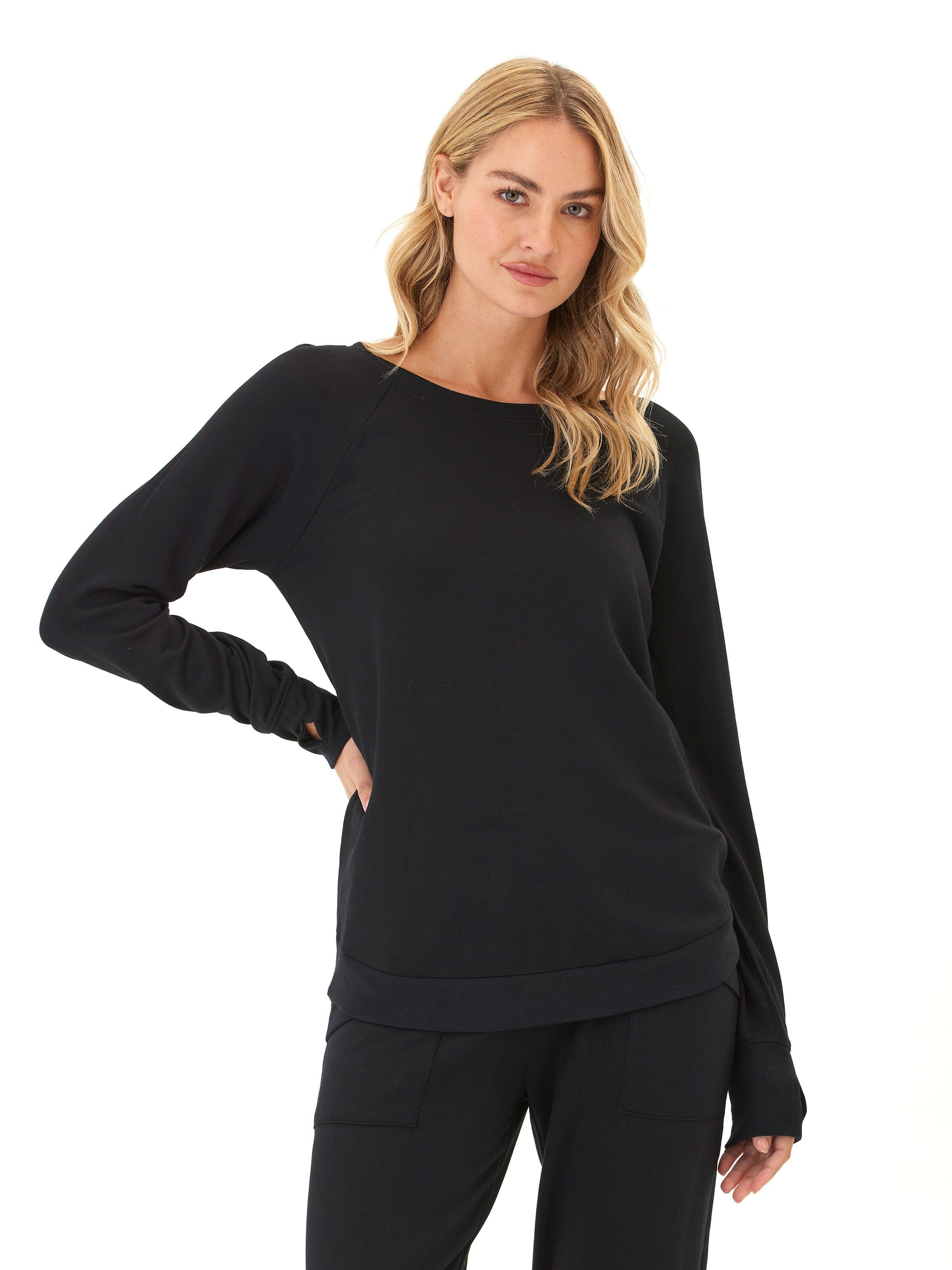 Cannon Feather Fleece Tulip Hem Tunic Sweatshirt