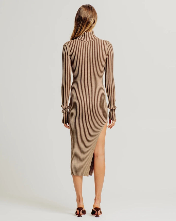 Cara Dress Beige-Dress-Torn By Ronny Kobo-XS-Beige-Urbanheer